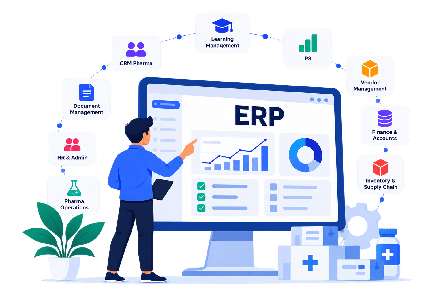 ERP System Illustration